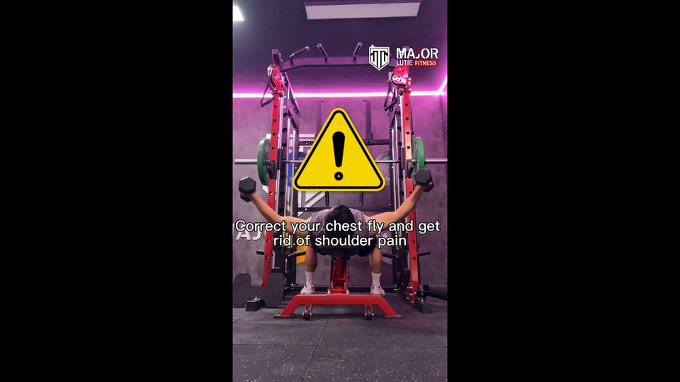 Less Shoulder Pain When Chest Fly with Power Rack | Major Fitness