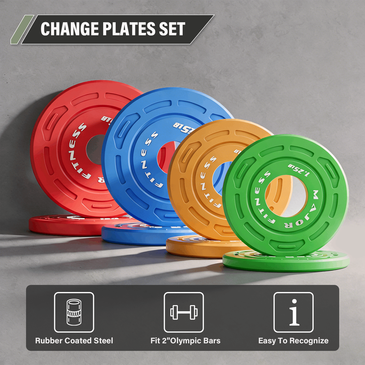 Color Two Plate Best Color Change Plates for Weightlifting | Major Fitness