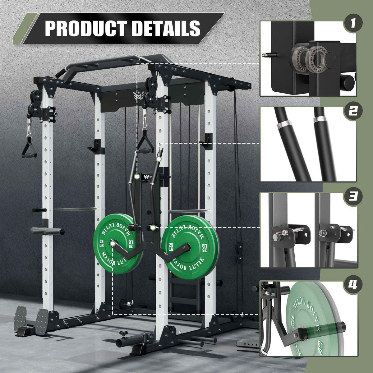 Shoulder Attachment Rig Rack Major Fitness Shoulder Lateral Raise Attachment for 2x3 Rack